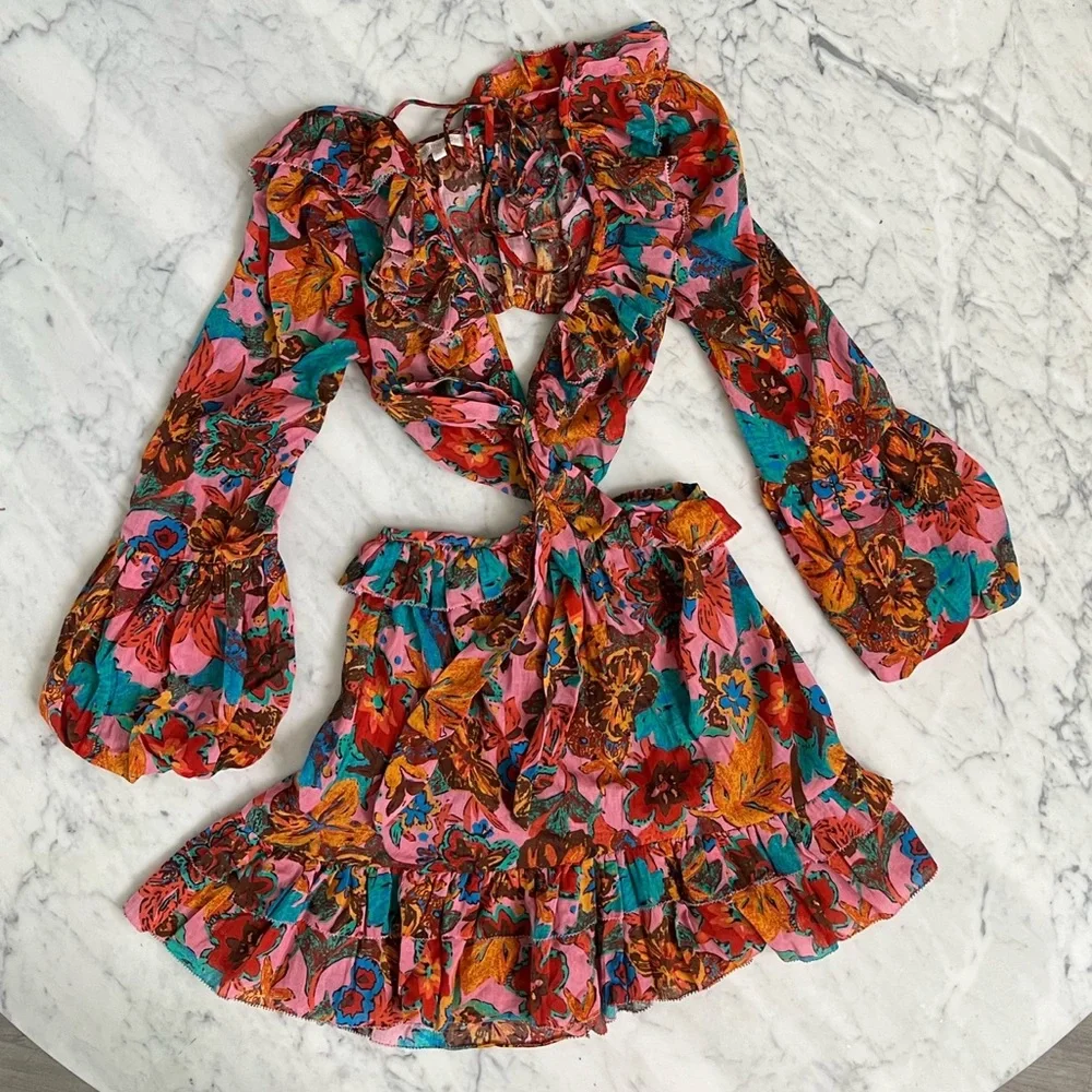 Anthropologie Floral Cutout Dress - Picture 4 of 6